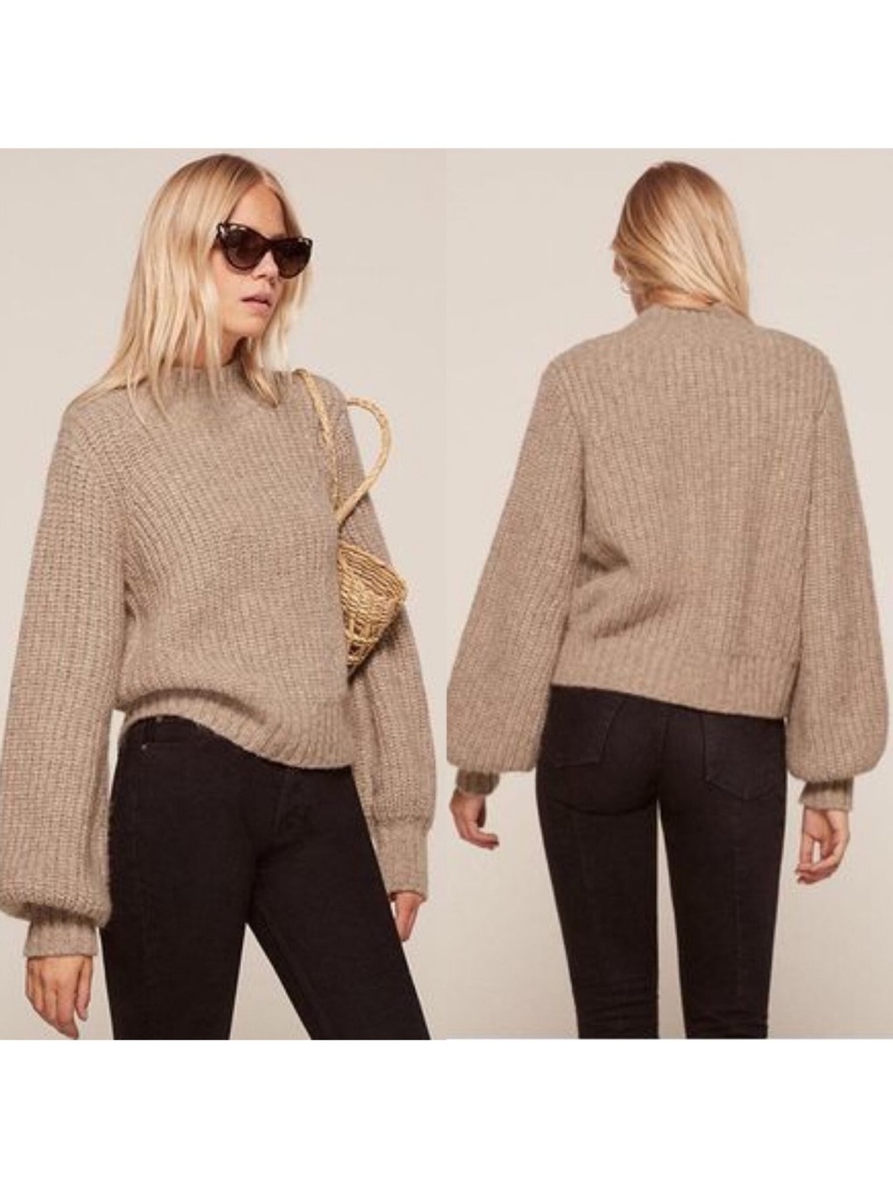 Doen Lulu Alpaca Jumper Mock Neck Sweater | M